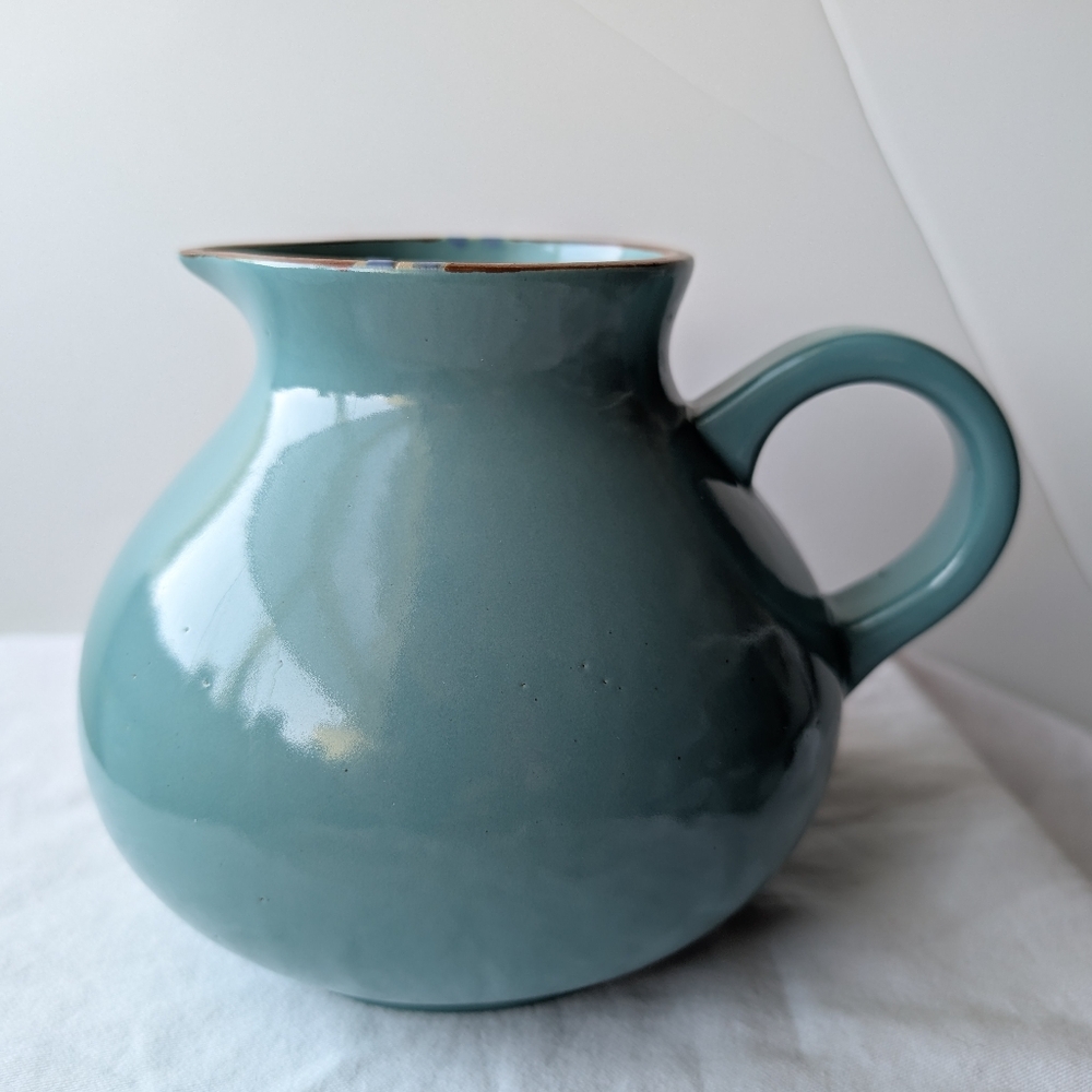 Vintage Dansk Mesa Turquoise Ceramic Pitcher Discontinued